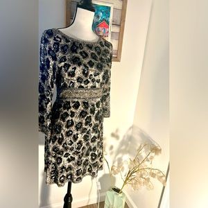 NWT Calypso St Barth’s Iconic Sequined Embroidered Elegance MIDI dress Size Sm